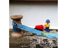 Webband "Handmade - Baustelle" blau